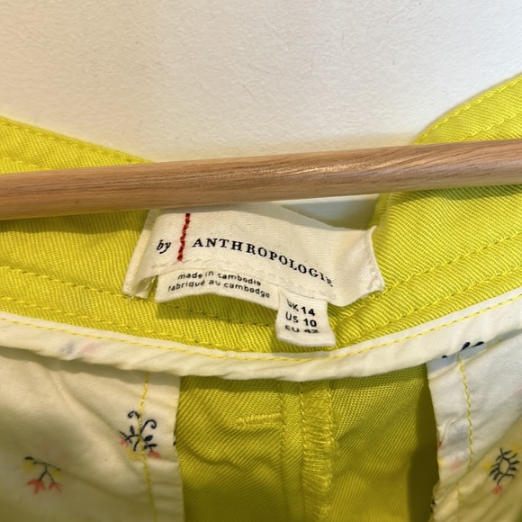 NEW Anthropologie Light Yellow Wide Leg Pants - Picture 7 of 16